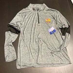 NWT FC Barcelona Athletic 1/4 Zip Sweatshirt